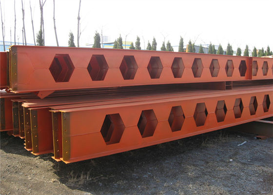 Honeycomb Structural Steel Beams Q235b Q345b Grade Untuk Dukungan Utama