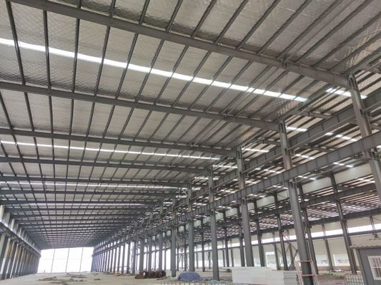 Konstruksi Baja Prefabrikasi Ukuran Kustom Desain Tahan Angin Tinggi